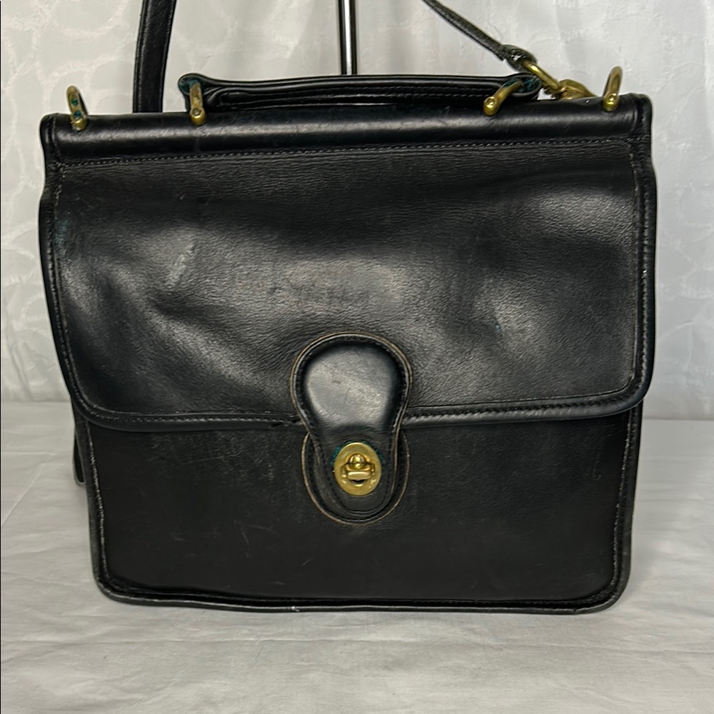 COACH 9927 black Vintage Willis leather crossbody.